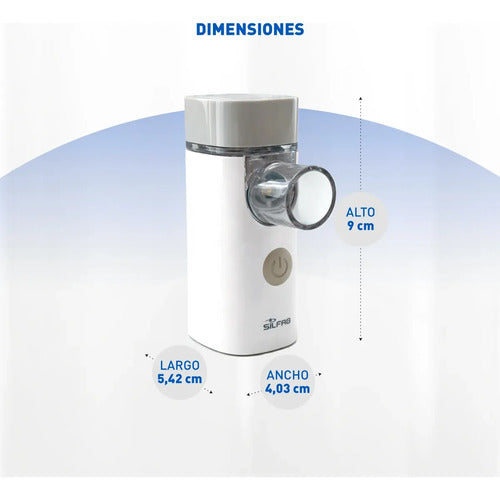 Nebulizador Para Niños Y Adultos Silfab Nm30 Mesh Breeze Go Blanco