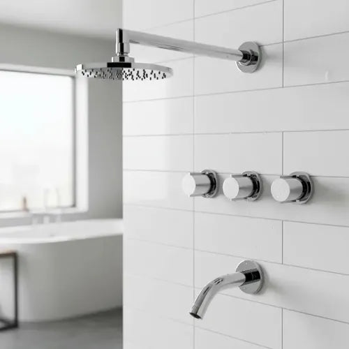 Grifería Ducha Bañera Con Trans Fv California Plus 0103/17p Plateado Cromado