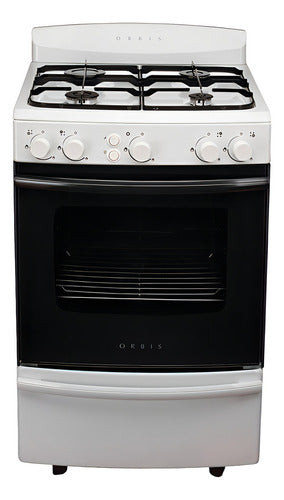 Cocina Orbis 958bc4 Blanca 4 Hornallas Con Encendido Electrónico Multigas Blanco