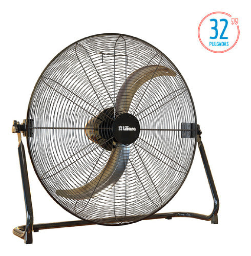 Turbo Ventilador Industrial Liliana 32 Vti32 2 Palas Metal - 81.28 Cm - 50 - Negro - Inox - Metal - 2