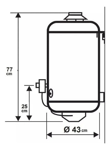 Termotanque A Gas De Carga Superior Ecotermo Le51 49lts Cts Blanco
