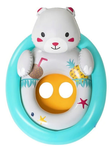 Inflable Asiento Animales Bestway 34058 Flotador Bebe Color Azul