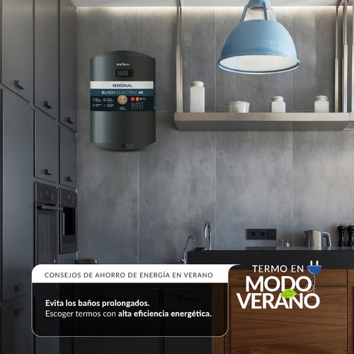 Termotanque Eléctrico Señorial Black Tsbe-60 Negro 60 L