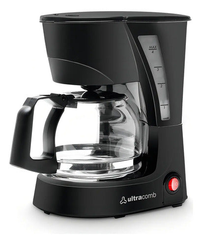 Cafetera Ultracomb Ca-2203 Filtro Permanente Antigoteo Negro
