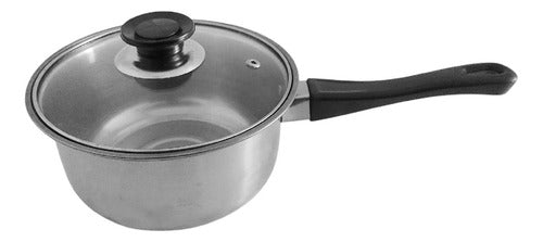 Juego Batería Set Cocina 11 Piezas Sarten Cacerola Pava Cts Gris