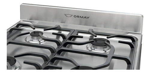 Cocina Ormay Tempo Acero Inoxidable 4 Hornallas Timer