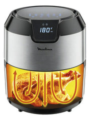 Freidora De Aire Moulinex Easy Fry Deluxe De 4.2l Acero Inoxidable 1500w