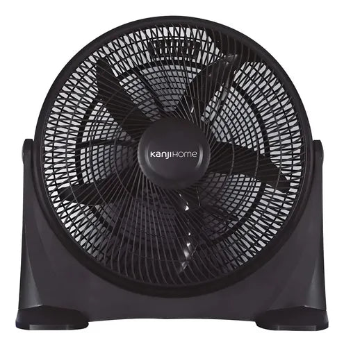 Ventilador De Piso Turbo Kanji Kjh-fh1405 Con 5 Palas 35.56 Cm 50 Negro Plástico 5