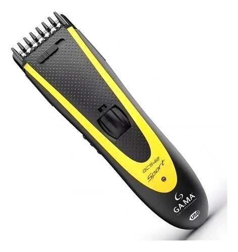 Combo Ga.ma Corta Pelo Gc542 Sport + Trimer Gnt512 Sport Negro Y Amarillo