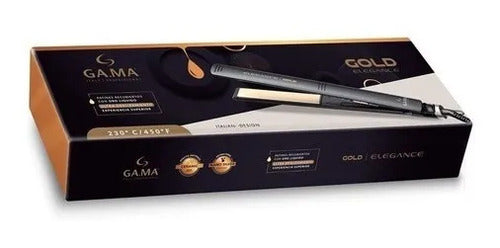 Planchita De Pelo Ga.ma Italy Elegance Gold Negra Negro