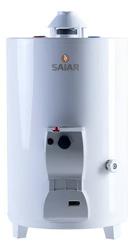 Termotanque Saiar Poliuretano 50lts Mg Pie 4000kc Tio Musa Blanco