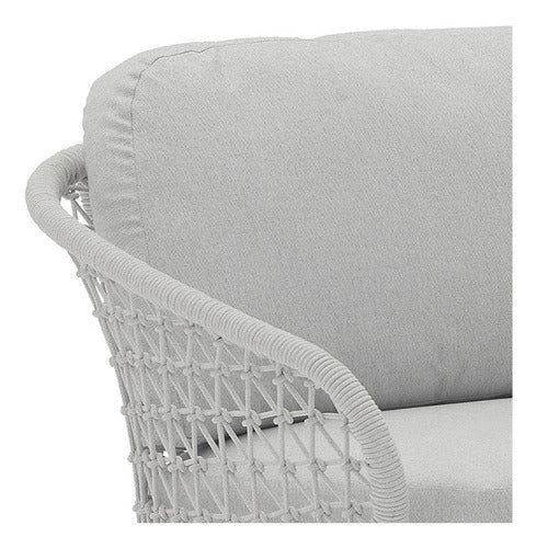 Juego De Sillones Living Jardin Exterior Cuddle Tio Musa Color Gris