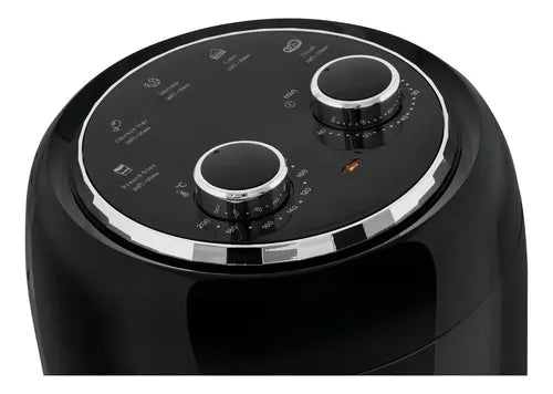 Freidora De Aire Sin Aceite Kanjihome Air Fryer Analogica 4l Color Negro