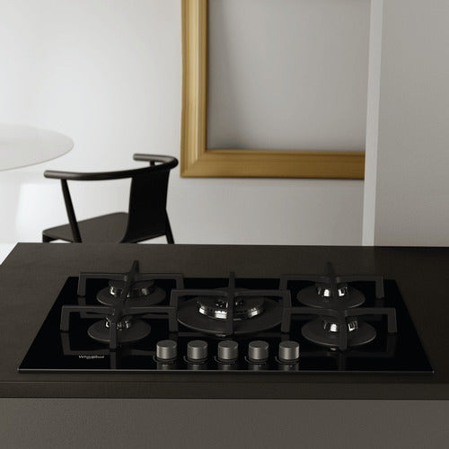 Anafe De Empotrar A Gas Vitrocerámico Whirlpool Goa-7523 Negro