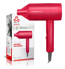 Secador De Pelo Ultracomb Sc4620 De 2200w Ion Plegable Rojo