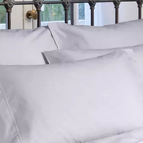 Juego De Sábanas Cannon 2plazas 1/2 Blanco 200h 100% Algodón Blanco