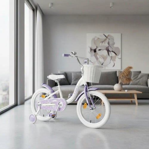 Bicicleta Rodado 16 Stark Love V Brakes Acero Aluminio Violeta 16