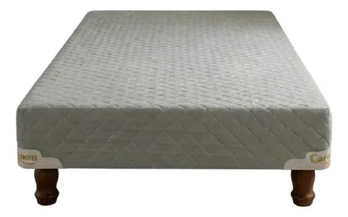 Base Sommier Plaza 1/2 Cannon Gris Sab De 190x90x21 Cm Gris