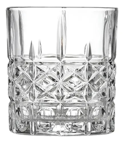 Set X 6 Vasos De Vidrio Labrado 70319 Carol 350 Ml Gris