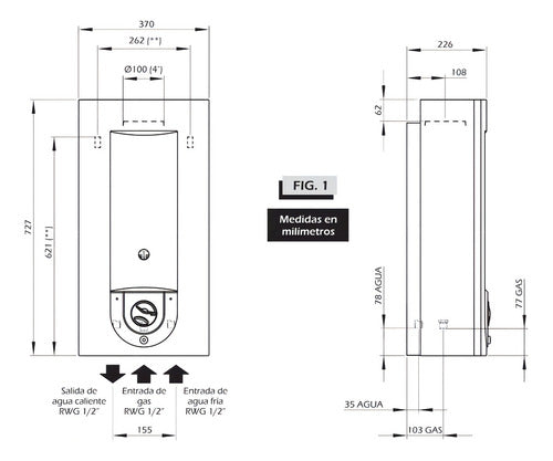 Volcan 315bfva Color Blanco - Para Gas Natural