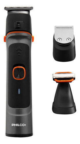 Corta Barba Afeitadora Philco Cb8875se Grooming Kit 3en1 Cts Negro