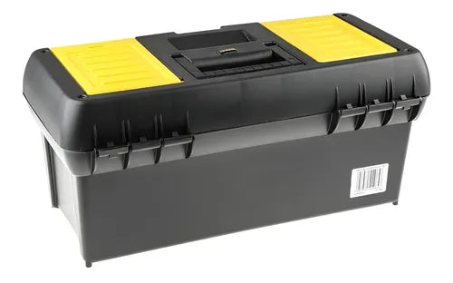 Caja De Herramientas Stanley 16  Series 2000 De Plástico 20.6cm X 40.3cm X 18.1cm Negra Y Amarilla Negro/amarillo