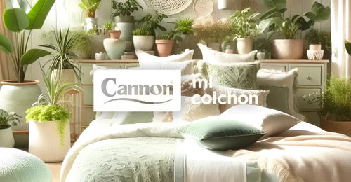 Colchón Resortes Cannon Sublime Euro Pillow King 200x200x35 Blanco