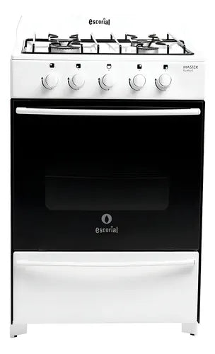 Cocina Escorial Master Gas Natural 4 Hornallas Blanca Blanco