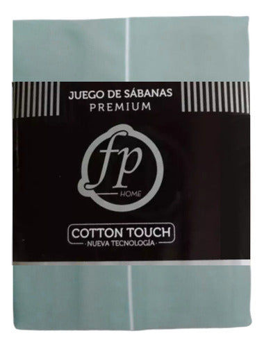 Juego Sabanas 1 Plaza 1/2 Fp Home Premium 300 Hilos Verde Liso Verde
