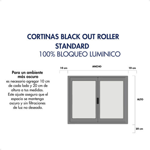 Cortina Roller Blackout Blanca P/ Ventana Vivendi 120 X 120 Blanco