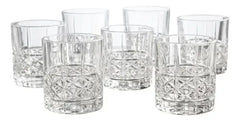 Set X 6 Vasos De Vidrio Labrado 70319 Carol 350 Ml Gris