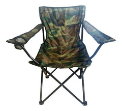 Sillon Director Plegable Para Camping Porta Vasos Camuflado Marrón