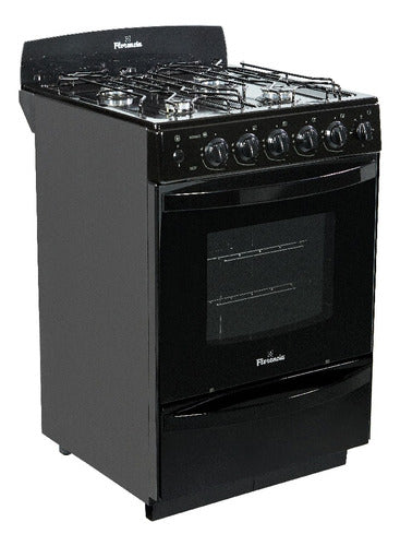 Cocina Multigas Florencia 5537 Negra Con Encendido Electrico Negro