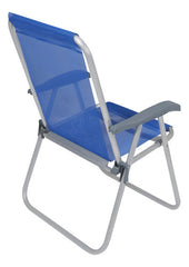 Reposera De 1 Posición Bel Aluminio Poliéster Pvc Azul Azul