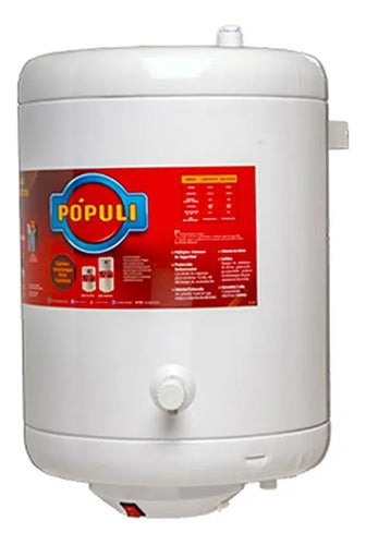 Termotanque Electrico Ecotermo Populi De Carga Inferior 49l Blanco