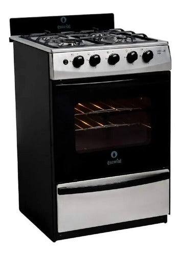 Cocina Escorial Master Style Multigas 4 Hornallas Acero Inox Acero Inoxidable