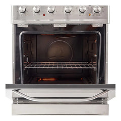 Cocina Electrica Telefunken Ekxl01v Inox 60cm Luz Horno Plateado
