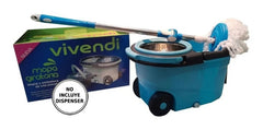 Balde Mopa Centrifugo 360 Escurridor Trapeador Ruedas Azul