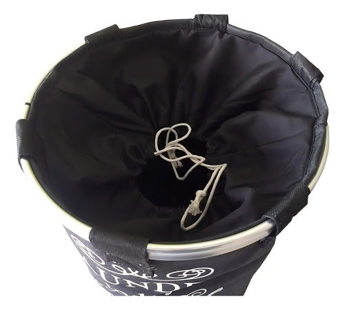 Cesto Laundry Plegable Tm Negro Ropa Sucia Limpia