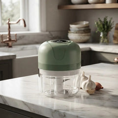 Picador Ajo Cebolla Verduras Portatil Recargable Usb 250ml Verde Musgo