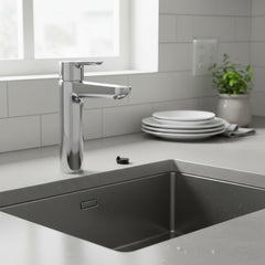 Griferia Lavatorio Monocomando Mediano Fv Puelo 0181.01/b5cr Cromo Cromado