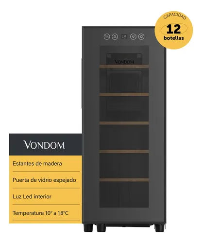 Cava De Vinos Vondom Para 12 Botellas Con Estantes De Madera