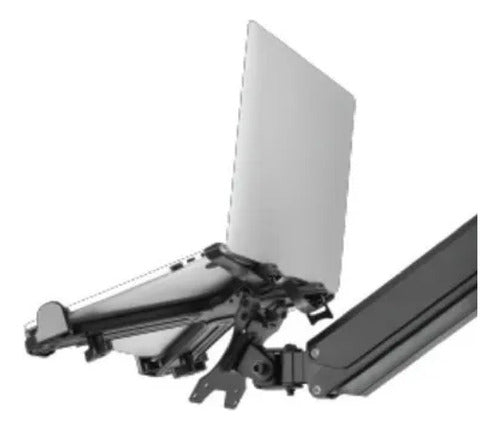 Combo Soporte Brazo Doble Monitor Notebook Onebox Lcd23+5 Cs Negro