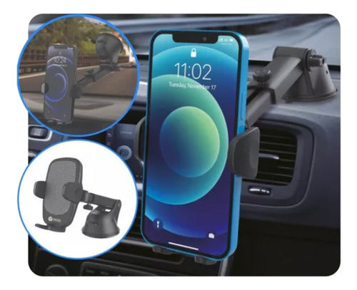 Soporte Para Auto Tablero O Parabrisas Celular Onebox Ob-cv5 Negro