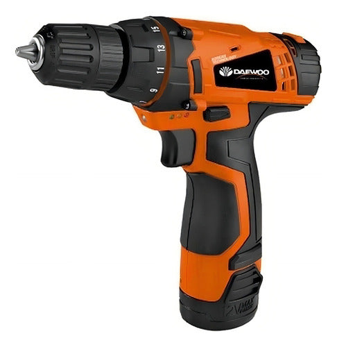 Taladro Atornillador Inalámbrico De 10mm Daewoo Dacd1210 12v + 1 Batería De 1.3ah