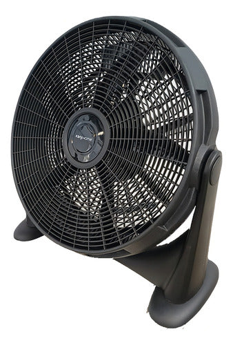 Turbo Ventilador Kanji 20' Fh2010 Plastico 80 Watt Cantidad De Aspas 5 Color De La Estructura Negro Diámetro 50.8 Cm