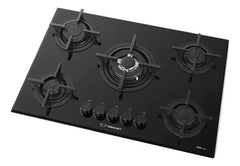 Anafe Multigas Electronico 5 Hornallas Ormay Onix Black Color Negro