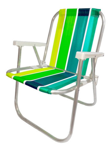 Sillon Bajo Aluminio Botafogo 1 Posicion Hasta 90kg Verde Verde