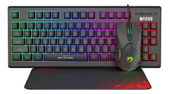 Combo Gamer 3 En 1 Marvo Cm310 Teclado Mouse Pad Rainbow Cts Negro Negro
