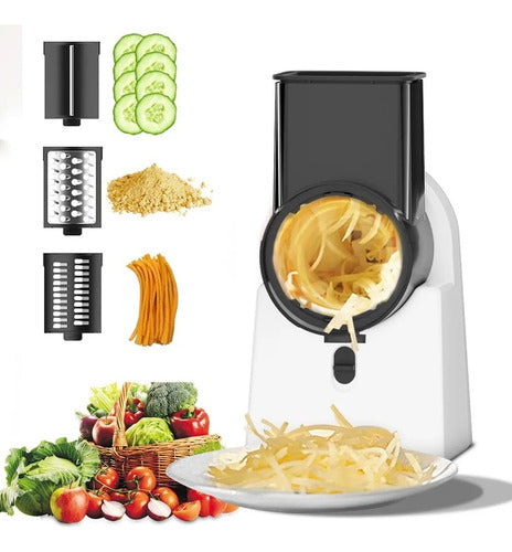 Picadora Cortadora Trituradora Verdura Vegetal Tm Carga Usb Blanco